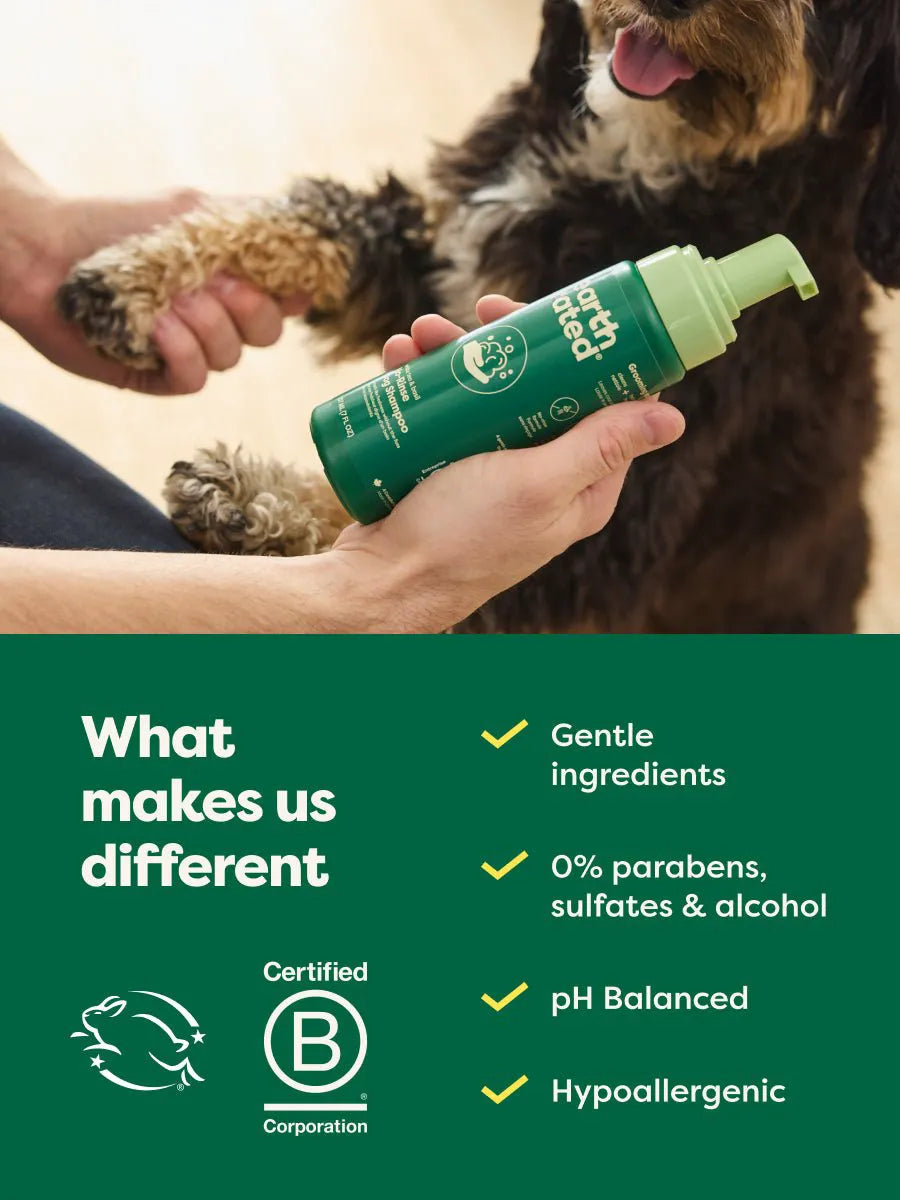 Waterless Foam Dog Shampoo - No-Rinse Cleanser for All Coat Types