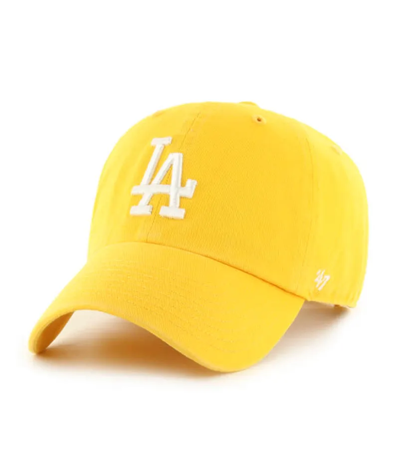 47 Brand Los Angeles Dodgers Clean Up Baseball Cap, Yello Gold, One Size