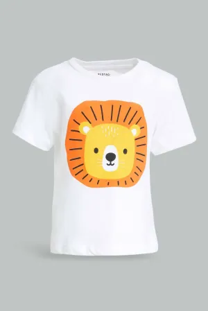 Baby Boys White Lion T-Shirt