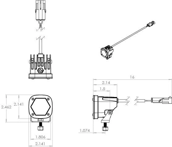 Baja Designs S1 Black LED Auxiliary Light Pod - Universal