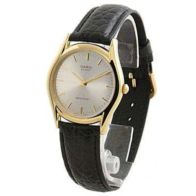 Casio MTP-1094Q-7AD Black Leather Strap Watch for Men