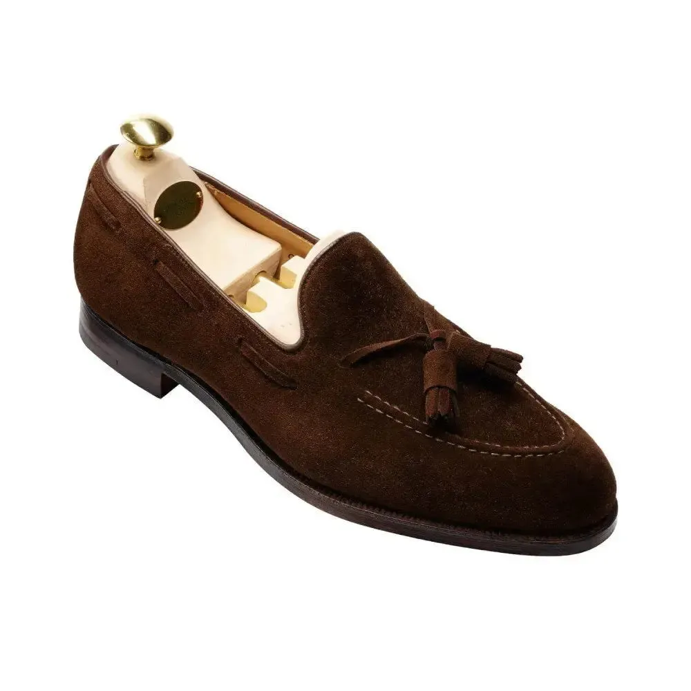 Cavendish Dark Brown Suede Tassel Loafer