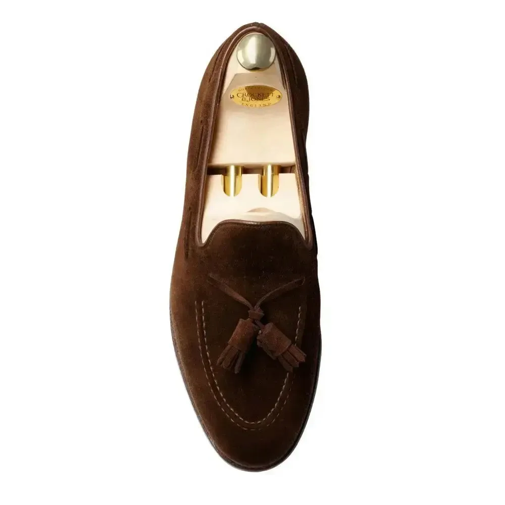 Cavendish Dark Brown Suede Tassel Loafer