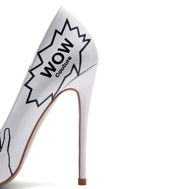 Couture Comic Strip High Heel Pumps