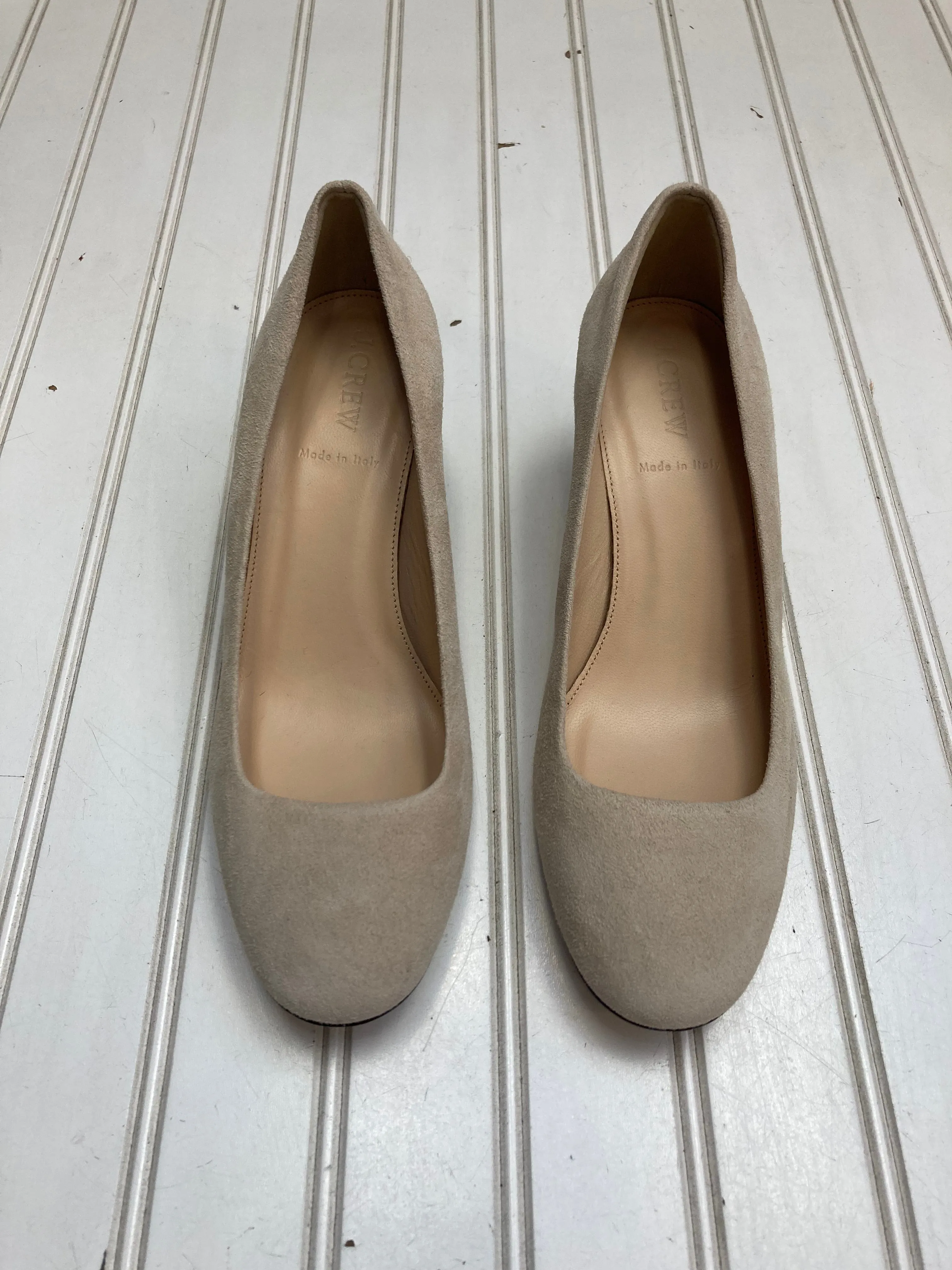 Cream Shoes Heels Block J. Crew, Size 7.5