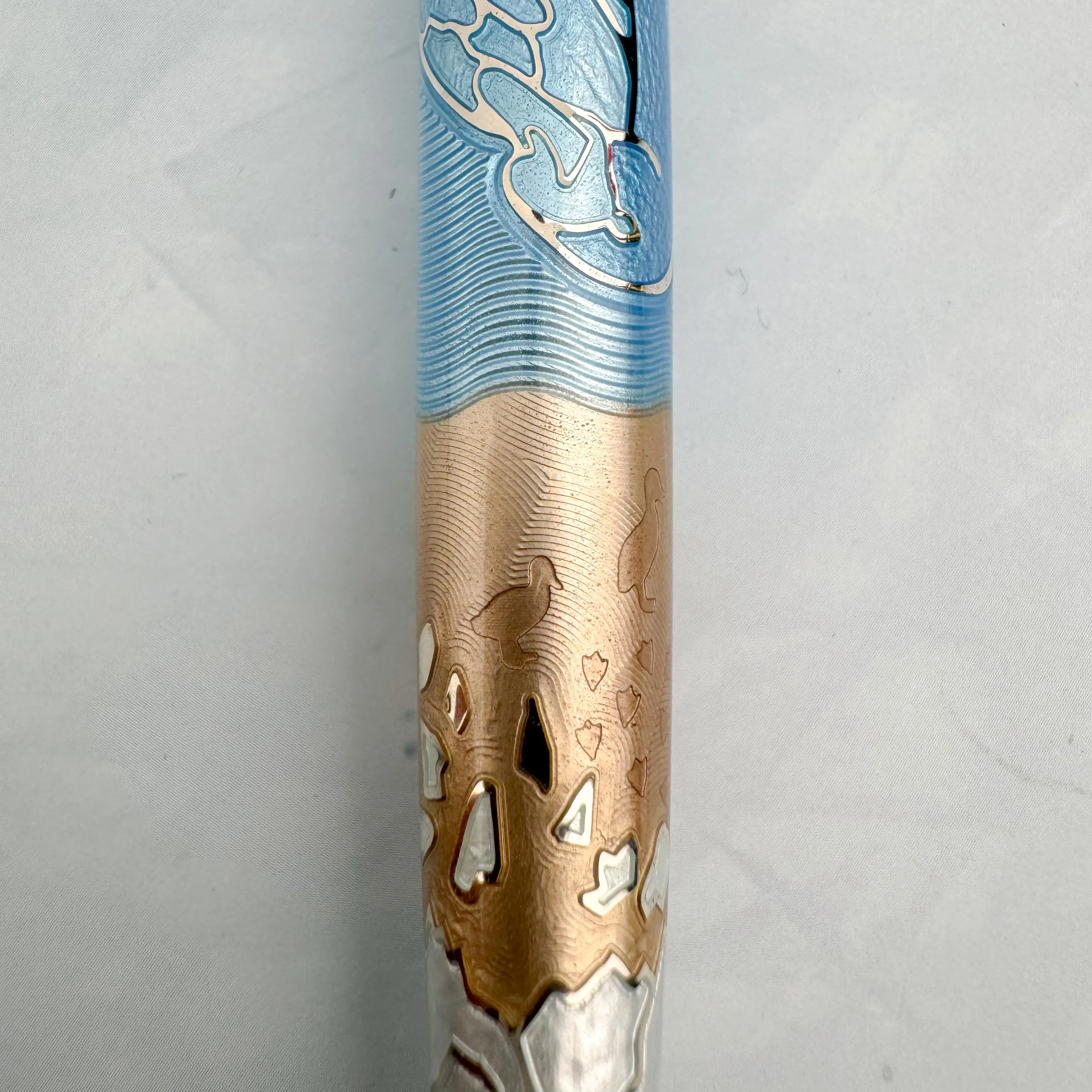 David Oscarson Hans Christian Andersen Fountain Pen - Azure Copper White (Limited Edition #11/70)