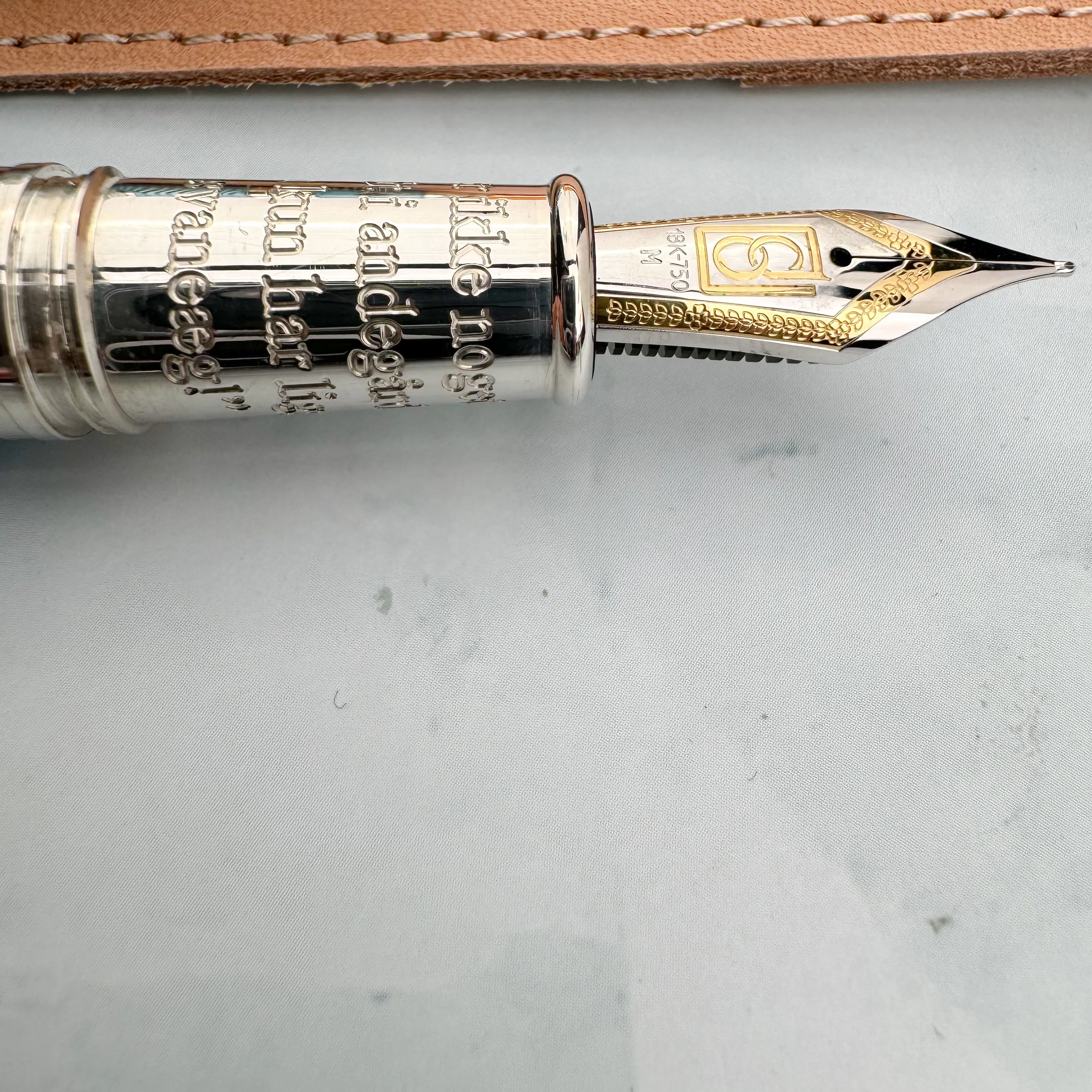 David Oscarson Hans Christian Andersen Fountain Pen - Azure Copper White (Limited Edition #11/70)