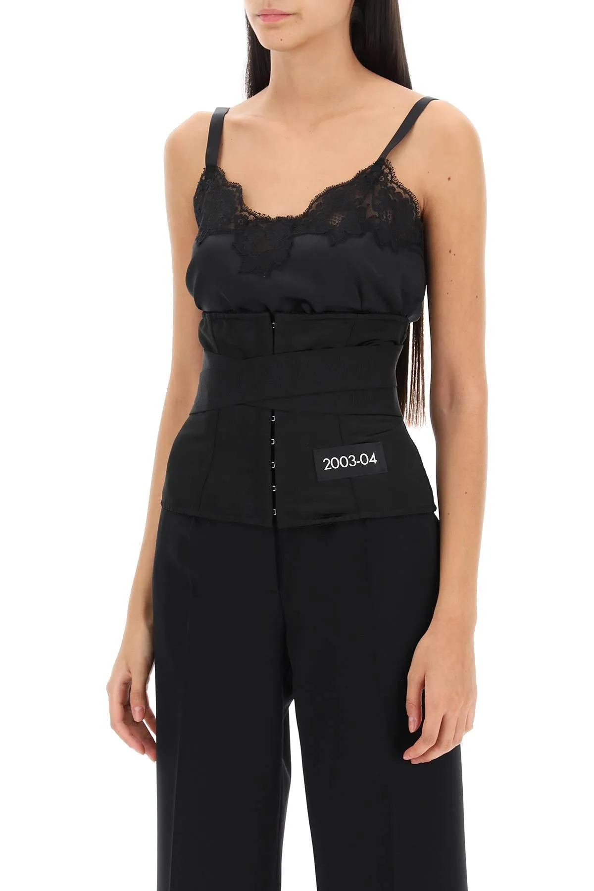 Dolce & gabbana bustier with elastic logo bands