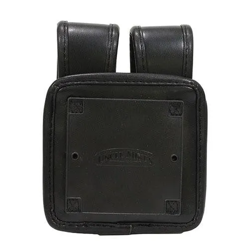 Fitted Pistol Magazine Case, Double Case w ith Flaps, Large Frame, Plain Black