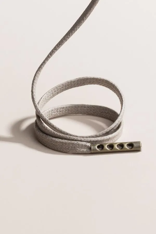 Graphite Grey | Flat Waxed Shoelaces