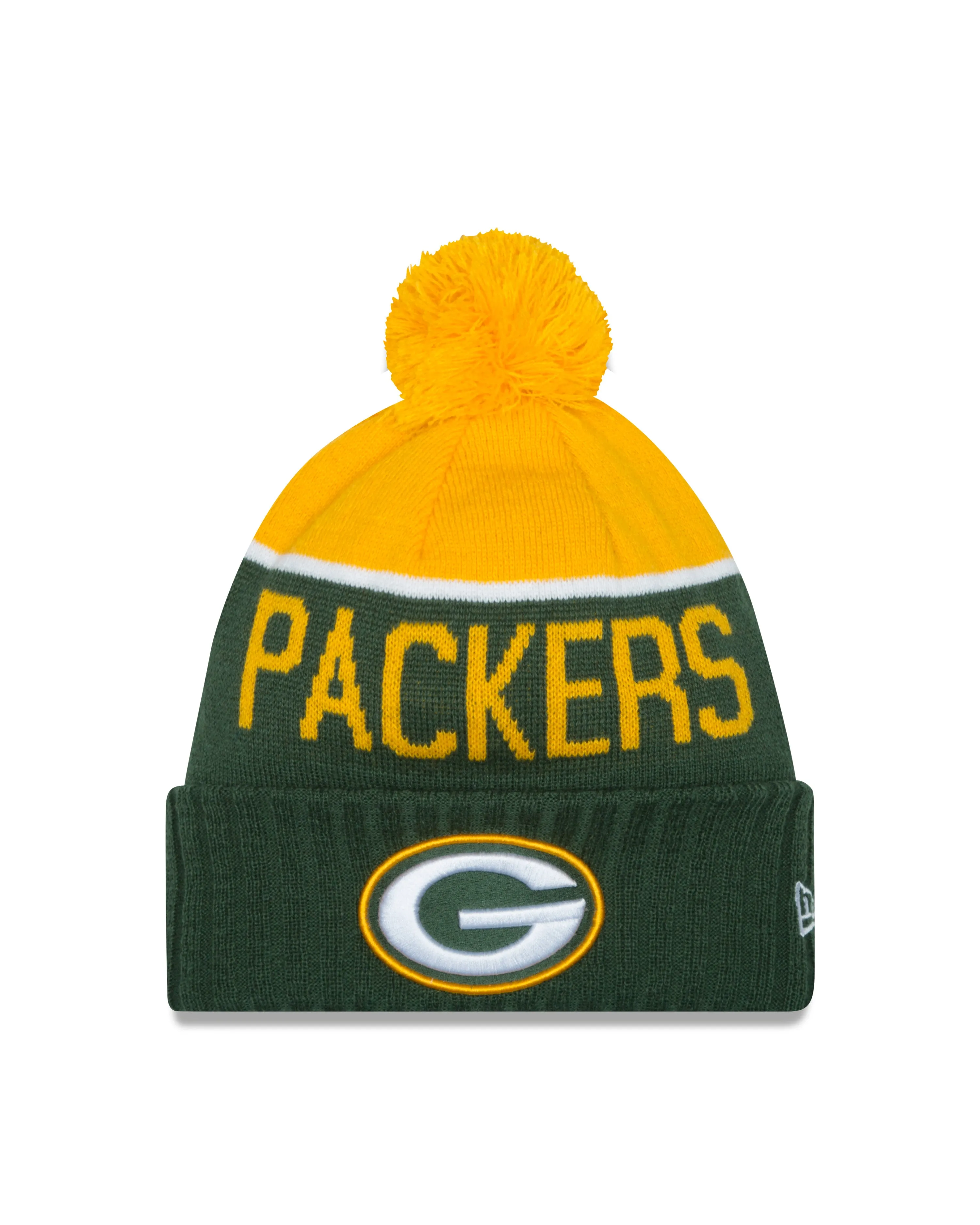 Green Bay Packers Sport Knit Cuffed Pom Knit Cap / Beanie