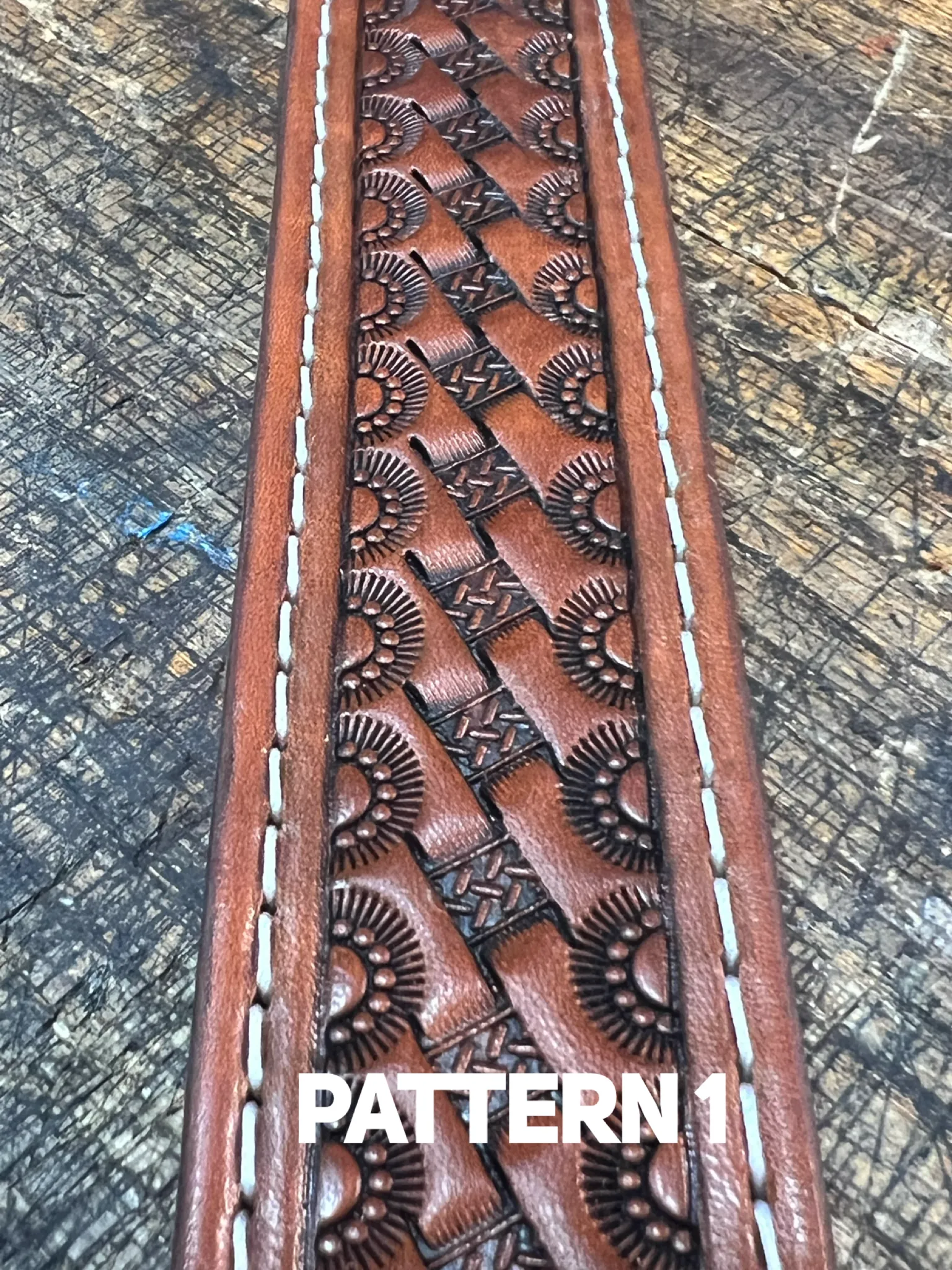 Handmade Custom Tooled & Stamped Belt