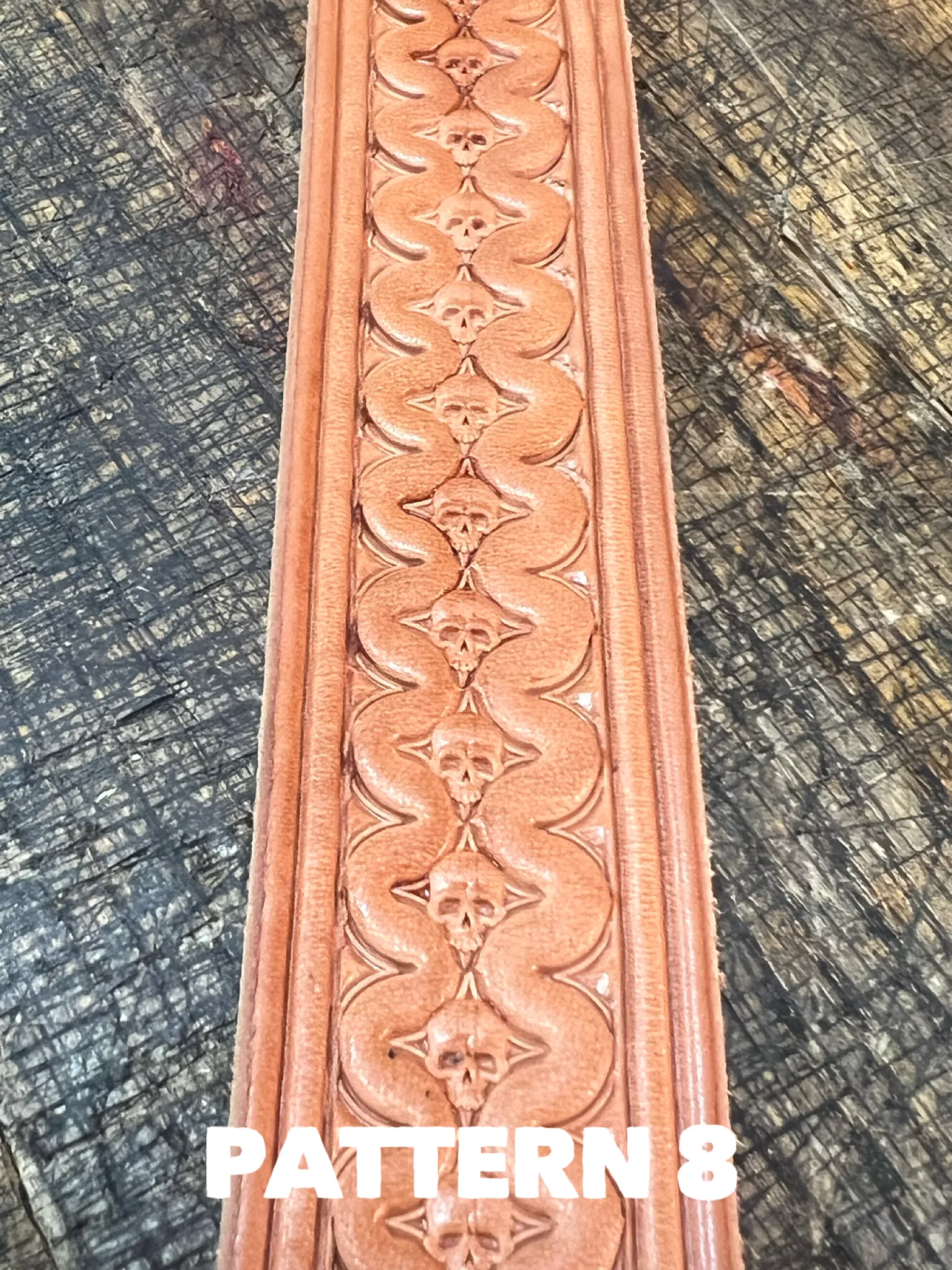 Handmade Custom Tooled & Stamped Belt