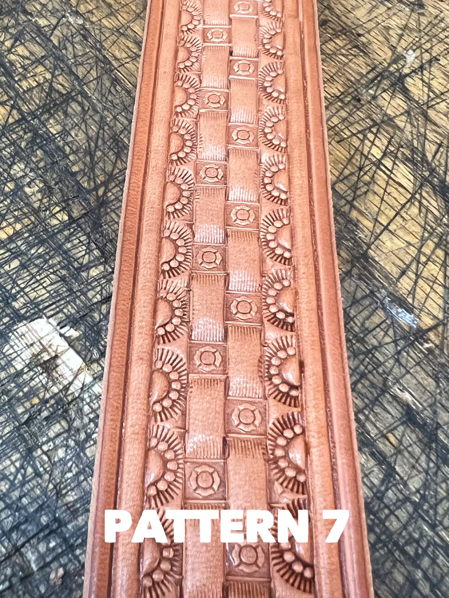 Handmade Custom Tooled & Stamped Belt