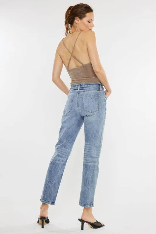 High Rise Slim Straight Jeans (KanCan)