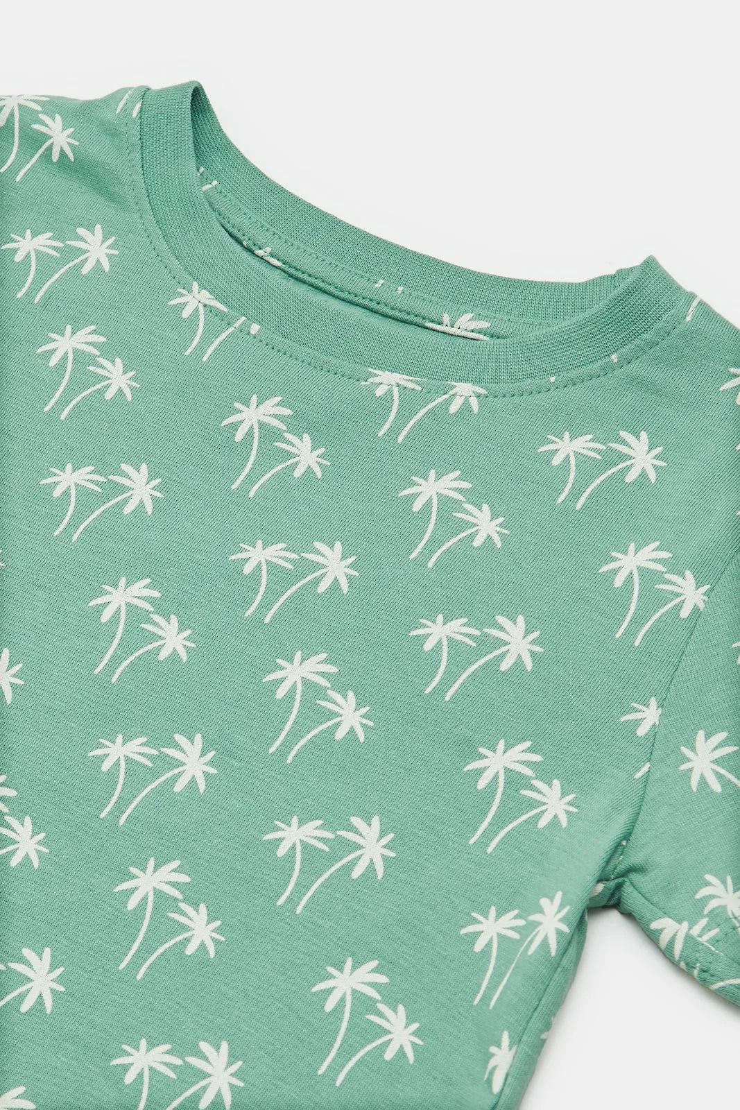 Infant Boys Green Palm Print T-Shirt