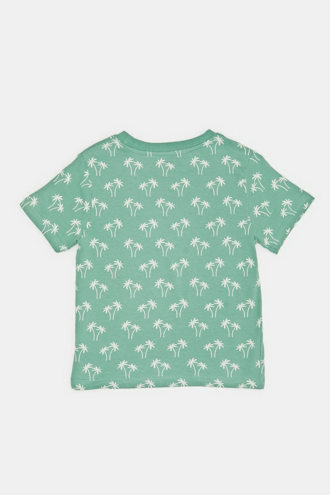 Infant Boys Green Palm Print T-Shirt