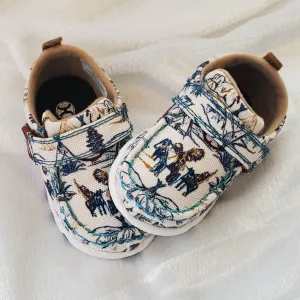 Infant Twisted X Hooey Ivory & Turquoise Shoe