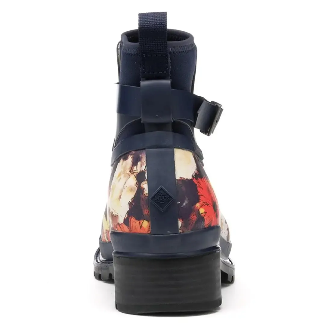 Liberty Rubber Ankle Boots - Navy Floral Print by Muckboot