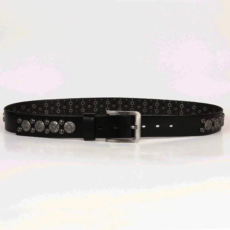 Men's Gothic Belts With Circile Rivets