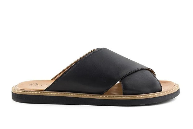 'Mia' women's vegan sandals by Ahimsa - black