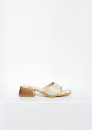 PIA Mule, Cream Croc