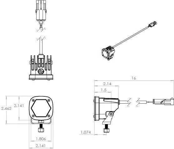 S1 White LED Auxiliary Light Pod Pair - Universal