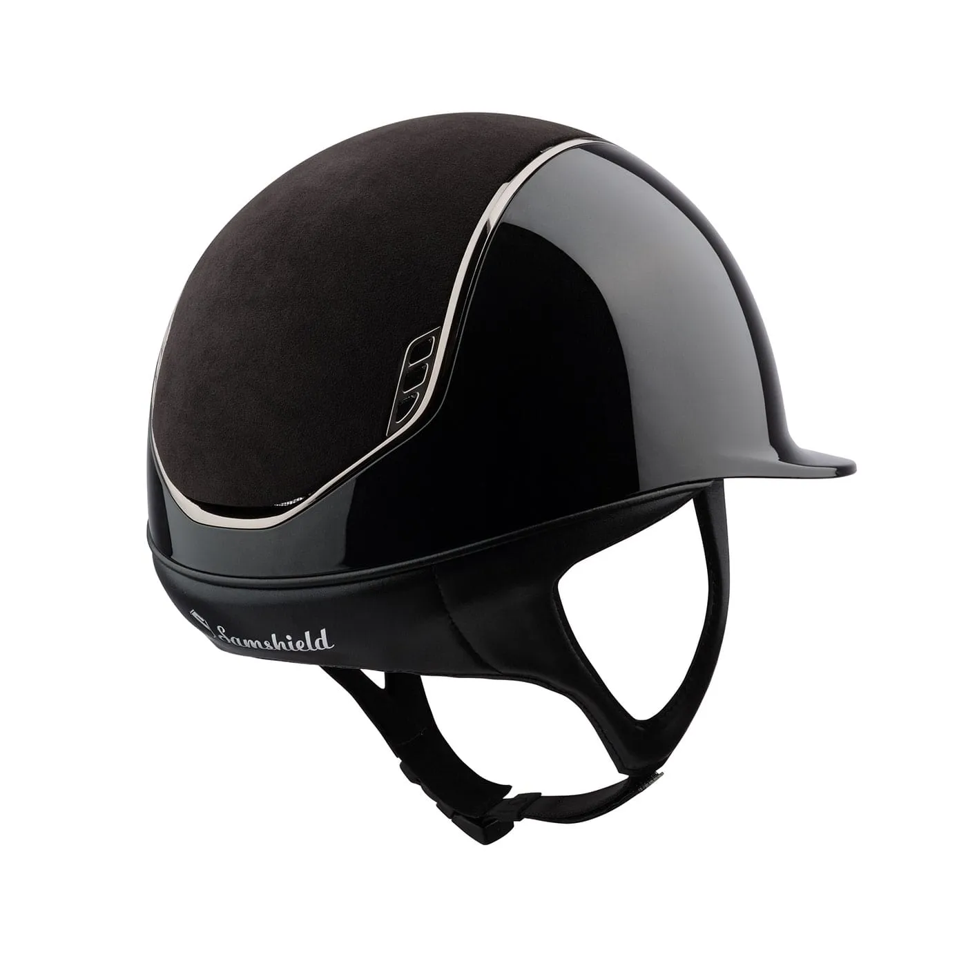 Samshield V2 Black Shadowglossy Hat with Metal Eclipse Blazon