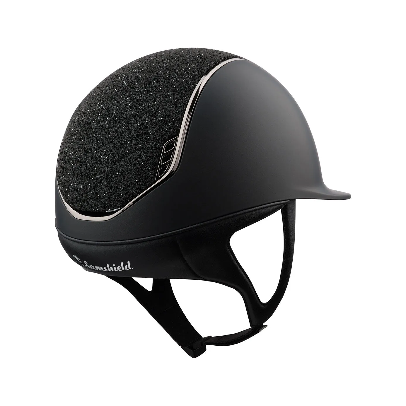 Samshield V2 Black Shadowmatt Riding Hat with Crystal Top