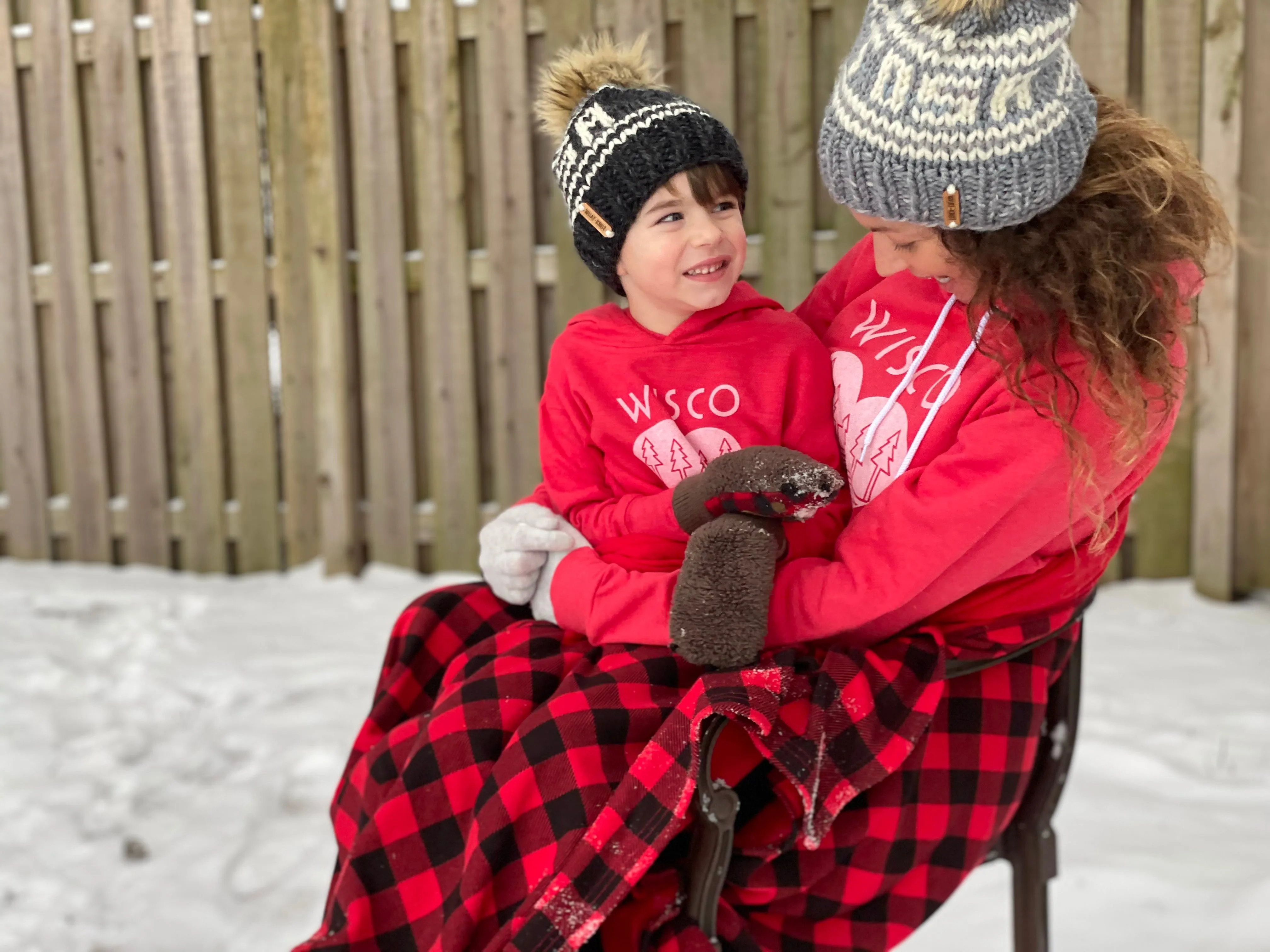 The Wisco Roots Red Youth Hoodie