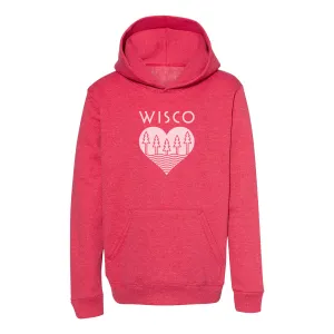 The Wisco Roots Red Youth Hoodie