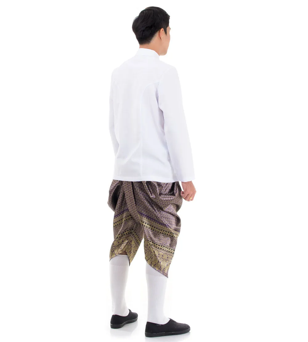 Traditional Thai Men’s Wear Raj Pattern Set