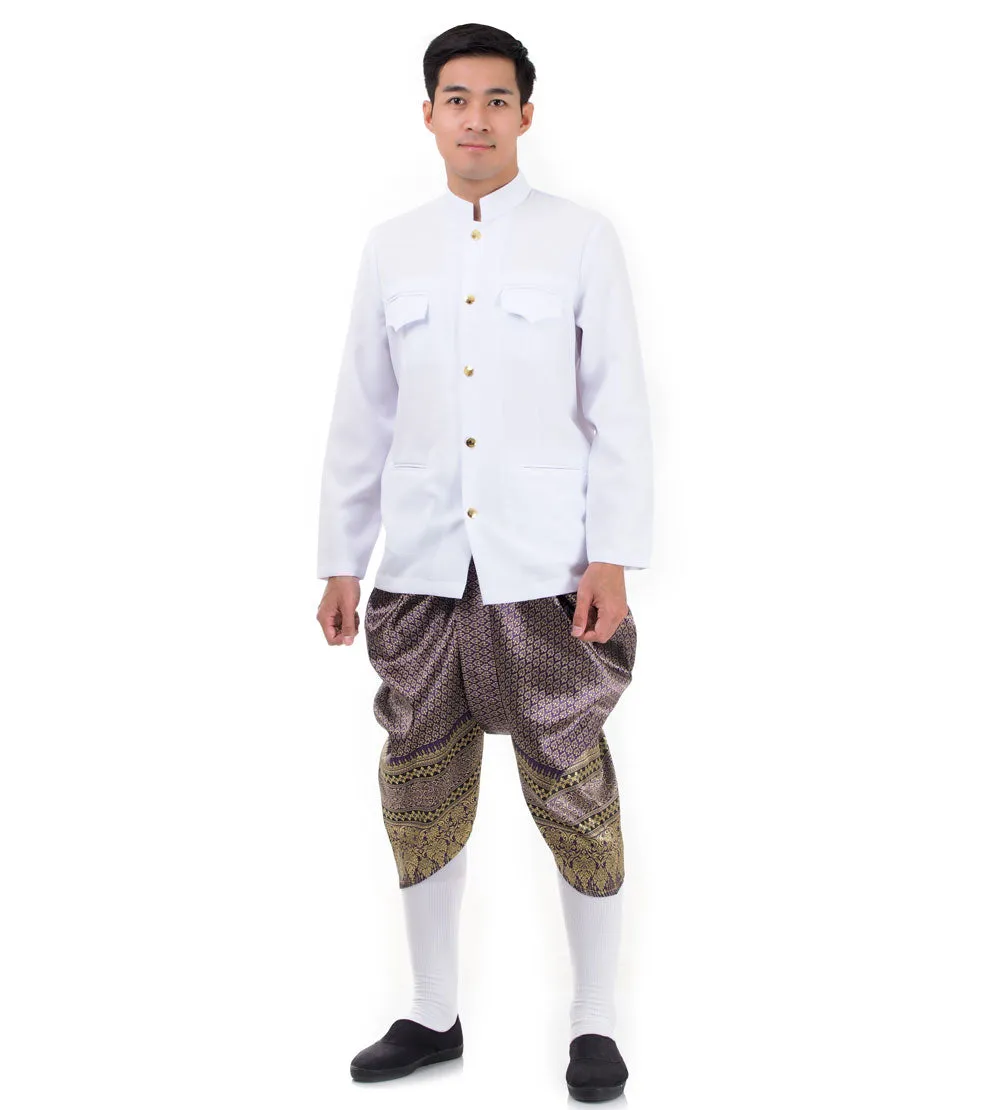 Traditional Thai Men’s Wear Raj Pattern Set