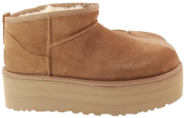 Ugg Boots Womens Classic Ultra Mini Platform Chestnut