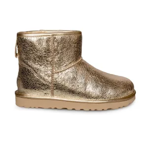 UGG Classic Mini Metallic Sparkle Soft Gold Boots - Women's