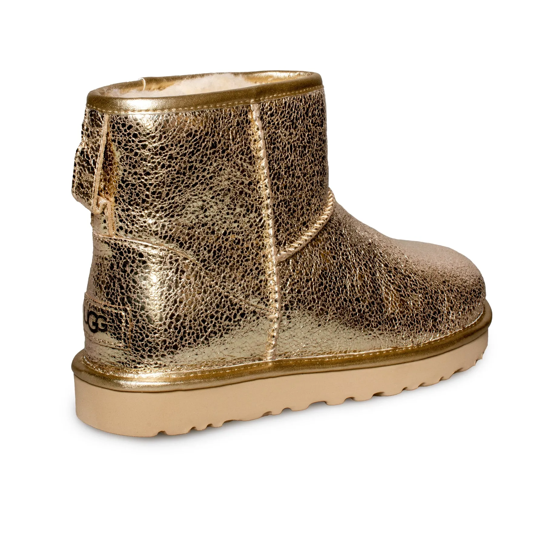 UGG Classic Mini Metallic Sparkle Soft Gold Boots - Women's