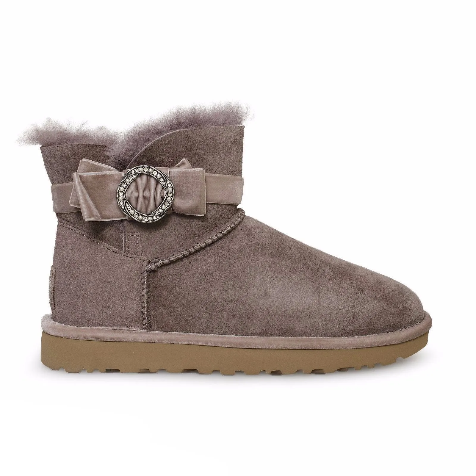 UGG Karlie Brooch Stormy Grey Boots